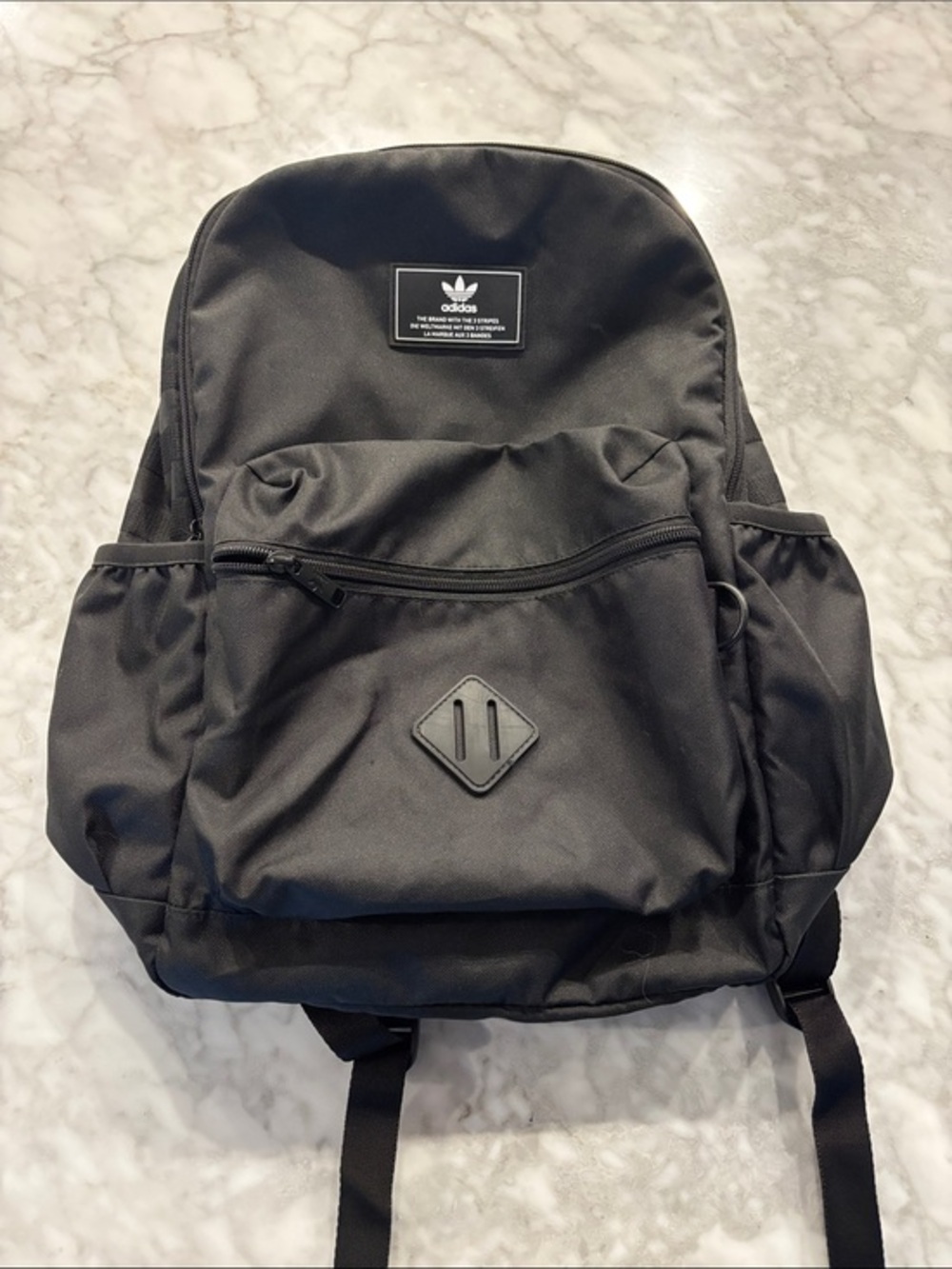adidas Black Everyday Backpack with Front Pocket